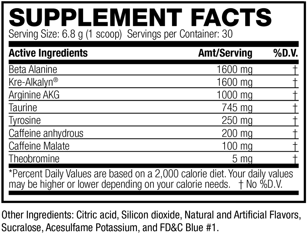 N2G Pre-Workout Blue Raspberry